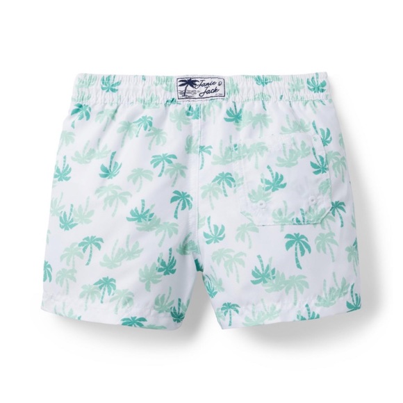 Janie & Jack PALM TREE RECYCLED SWIM TRUNK - Picture 2 of 5